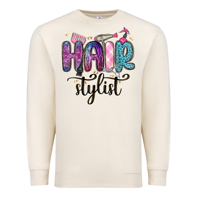 Hair Stylist Premium Sweatshirt by MaliasSmallBusiness | Teevron