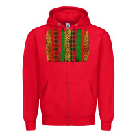 Red Christmas brushstroke Zipper Hoodie - Jasminsmagicworld