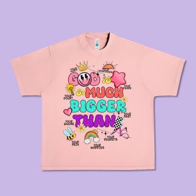 God Is Bigger Design Urban Heavy Tee Designed By Jahusdesignshop