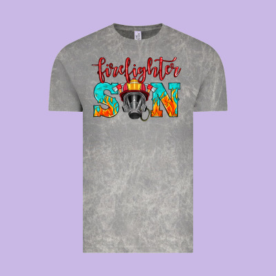 Firefighter Son Boy Vintage Tee Designed By Hra Design Shop