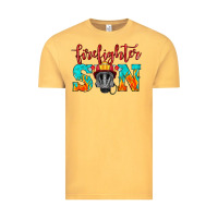 Vintage Mustard firefighter son boy Vintage Tee - HRA Design Shop