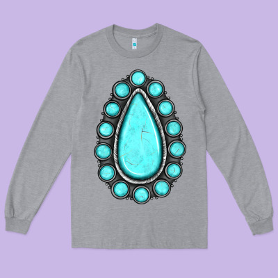 Gemstone Long Sleeve Tee Designed By Jahusdesignshop