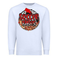 White soccer vibes Premium Sweatshirt - MaliasSmallBusiness
