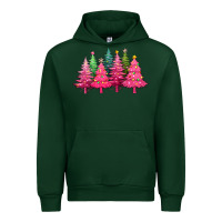 Forest Green christmas tress with lights Urban Hoodie - texasbilliewilder