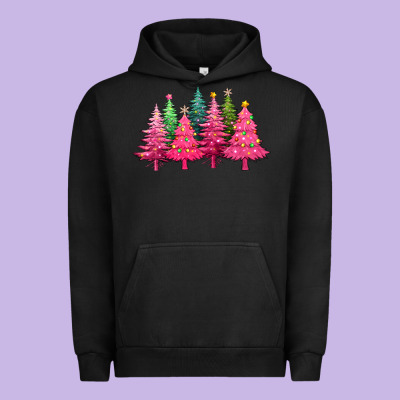 Christmas Tress With Lights Urban Hoodie Designed By Texasbilliewilder