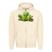 Sandshell desert prickly pear cactus Zipper Hoodie - LillyAllenDesigns
