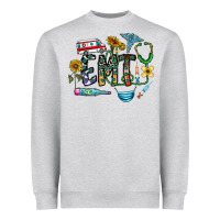Heather Grey emt Heavyweight Sweatshirt - CowhideDigitalArt