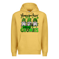 Antique Gold shamrockin' with my gnomies st patrick's day Premium Hoodie - Jasminsmagicworld