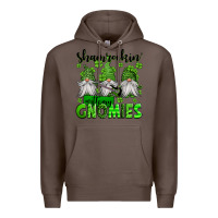 Coffee shamrockin' with my gnomies st patrick's day Premium Hoodie - Jasminsmagicworld