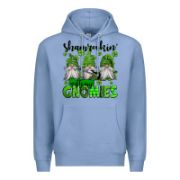 Colony Blue shamrockin' with my gnomies st patrick's day Premium Hoodie - Jasminsmagicworld