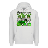 Dove Grey shamrockin' with my gnomies st patrick's day Premium Hoodie - Jasminsmagicworld
