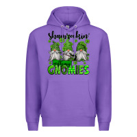 Purple shamrockin' with my gnomies st patrick's day Premium Hoodie - Jasminsmagicworld