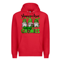 Red shamrockin' with my gnomies st patrick's day Premium Hoodie - Jasminsmagicworld