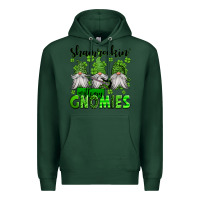 Sports Green shamrockin' with my gnomies st patrick's day Premium Hoodie - Jasminsmagicworld