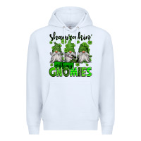 White shamrockin' with my gnomies st patrick's day Premium Hoodie - Jasminsmagicworld