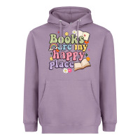 Lavender books are my happy place Heavyweight Hoodie - MaliasSmallBusiness