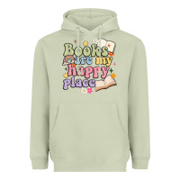 Matcha books are my happy place Heavyweight Hoodie - MaliasSmallBusiness
