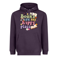 Plum books are my happy place Heavyweight Hoodie - MaliasSmallBusiness