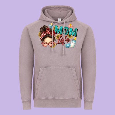 Mom Life Vintage Hoodie Designed By Zillion Design Studio
