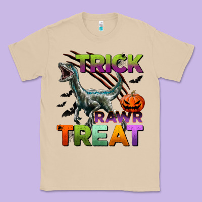 Trick Rawr Treat Classic Tee Designed By Bundleandbundleshop