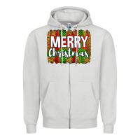 Dove Grey merry christmas brushstroke Zipper Hoodie - Jasminsmagicworld