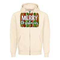 Sandshell merry christmas brushstroke Zipper Hoodie - Jasminsmagicworld