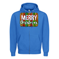 True Royal merry christmas brushstroke Zipper Hoodie - Jasminsmagicworld