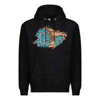 Black gemstone wood leopard patch Premium Hoodie - AdoDesignShop