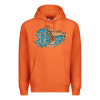 Carrot gemstone wood leopard patch Premium Hoodie - AdoDesignShop