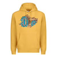 Mustard gemstone wood leopard patch Premium Hoodie - AdoDesignShop