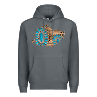 Rock gemstone wood leopard patch Premium Hoodie - AdoDesignShop