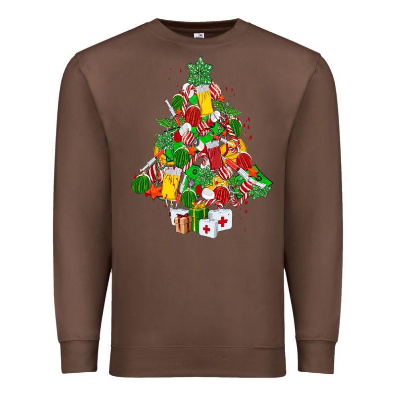 Nurse Christmas Tree Premium Sweatshirt by MaliasSmallBusiness | Teevron