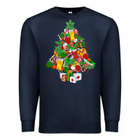 Navy nurse christmas tree Premium Sweatshirt - MaliasSmallBusiness