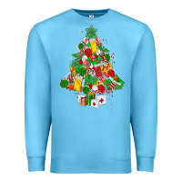 Ocean Blue nurse christmas tree Premium Sweatshirt - MaliasSmallBusiness