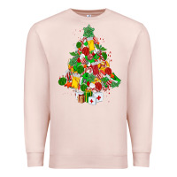 Pale Pink nurse christmas tree Premium Sweatshirt - MaliasSmallBusiness