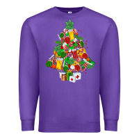 Purple nurse christmas tree Premium Sweatshirt - MaliasSmallBusiness