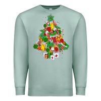 Seafoam nurse christmas tree Premium Sweatshirt - MaliasSmallBusiness
