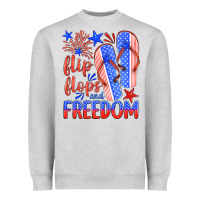 Heather Grey flip flops and freedom Heavyweight Sweatshirt - HRA Design Shop