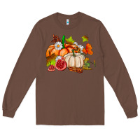 Chestnut pumpkins daisies and fall leaf's ado Long Sleeve Tee - AdoDesignShop