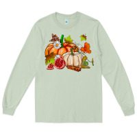 Matcha pumpkins daisies and fall leaf's ado Long Sleeve Tee - AdoDesignShop