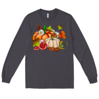 Smoke pumpkins daisies and fall leaf's ado Long Sleeve Tee - AdoDesignShop