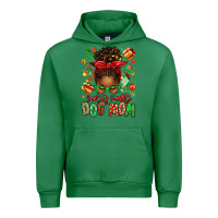 Emerald santas favorite dog mom afro messy bun Urban Hoodie - texasbilliewilder