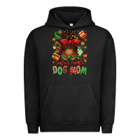 Pigment Black santas favorite dog mom afro messy bun Urban Hoodie - texasbilliewilder