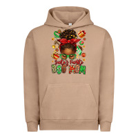 Pigment Burro santas favorite dog mom afro messy bun Urban Hoodie - texasbilliewilder