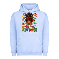 Pigment Grape Ice santas favorite dog mom afro messy bun Urban Hoodie - texasbilliewilder