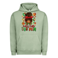 Pigment Oil Green santas favorite dog mom afro messy bun Urban Hoodie - texasbilliewilder