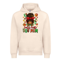 Sandshell santas favorite dog mom afro messy bun Urban Hoodie - texasbilliewilder