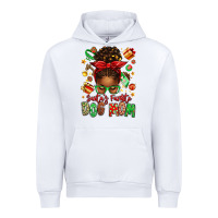 White santas favorite dog mom afro messy bun Urban Hoodie - texasbilliewilder