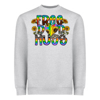Heather Grey free dad hugs Heavyweight Sweatshirt - CowhideDigitalArt
