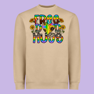 Free Dad Hugs Heavyweight Sweatshirt Designed By Cowhidedigitalart